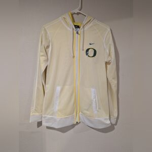 Women's Dri-Fit Nike Oregon Ducks Zip Hoodie SZ L